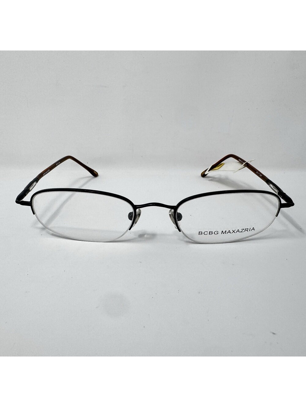 BCBG MaxAzria BG-171 BBR Black Brown Eyeglass Frames 50-19-135 Japan